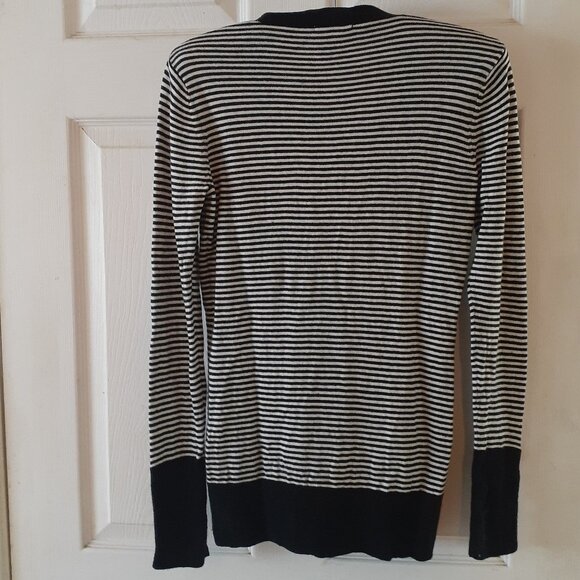 Alfred Sung Cardigan Black and White Extra Small - Picture 2 of 5